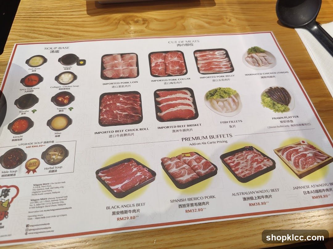 Wagyu More Menu