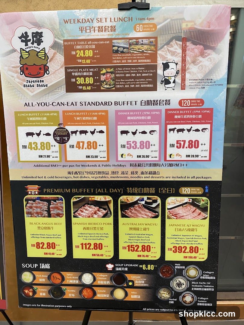 Wesyu More Japanese Shabu Shabu Menu