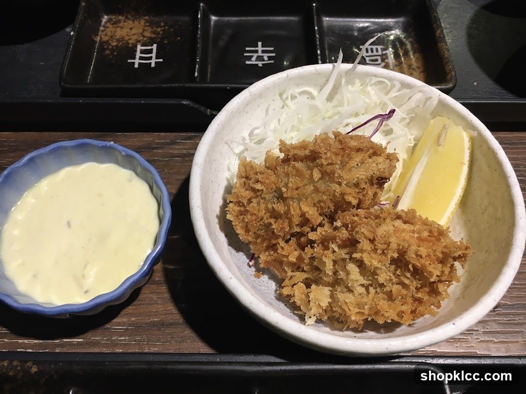 Fried Oysters with Cabbage and Lemon