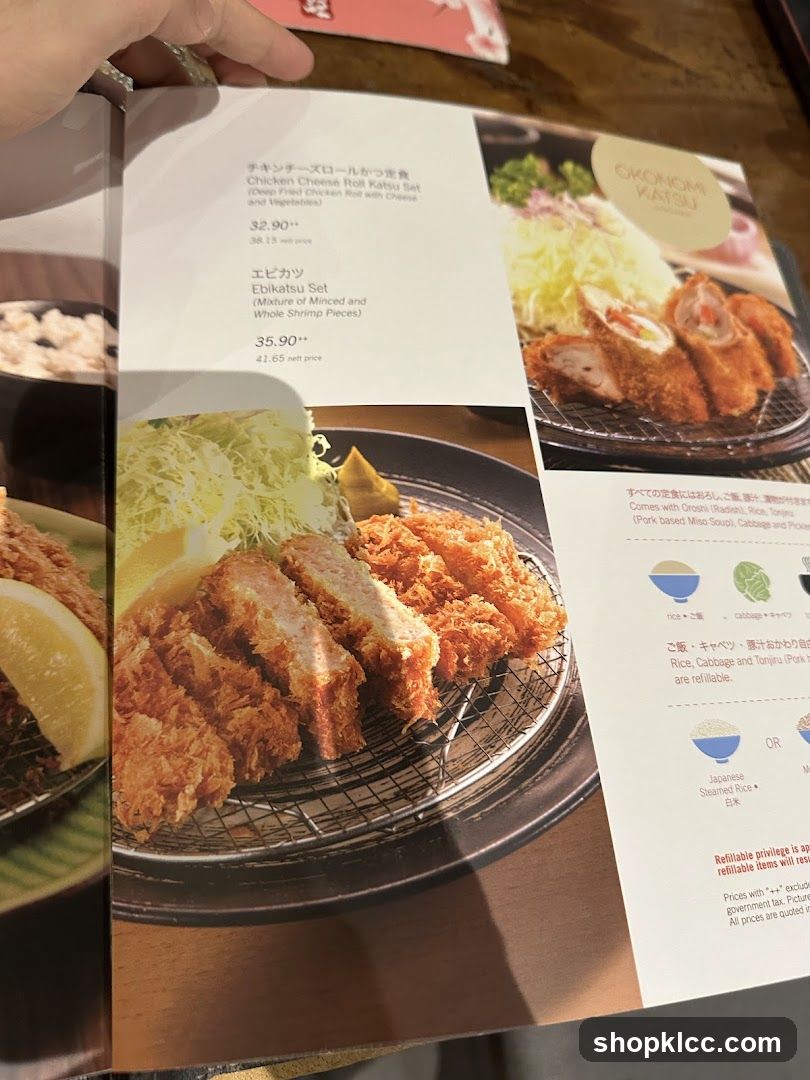 OKONOMI KATSU Menu