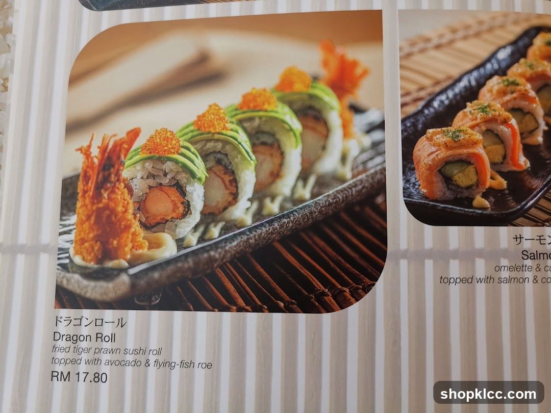 Sushi Menu