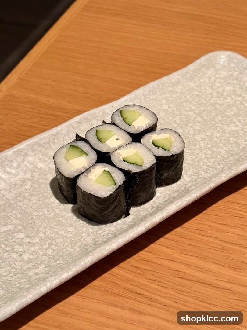 Cucumber and Cream Cheese Sushi Rolls