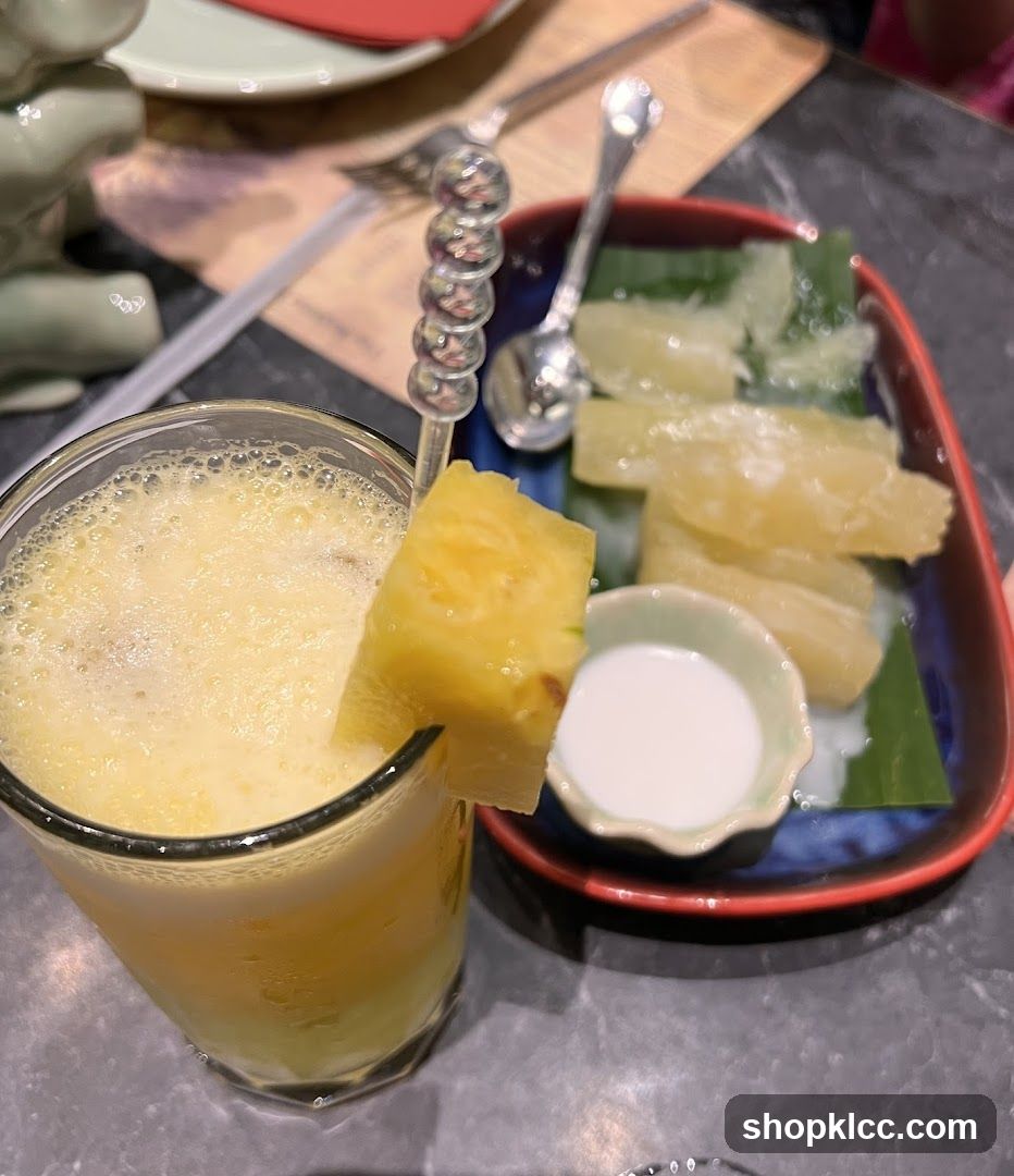 Pineapple Drink and Dessert