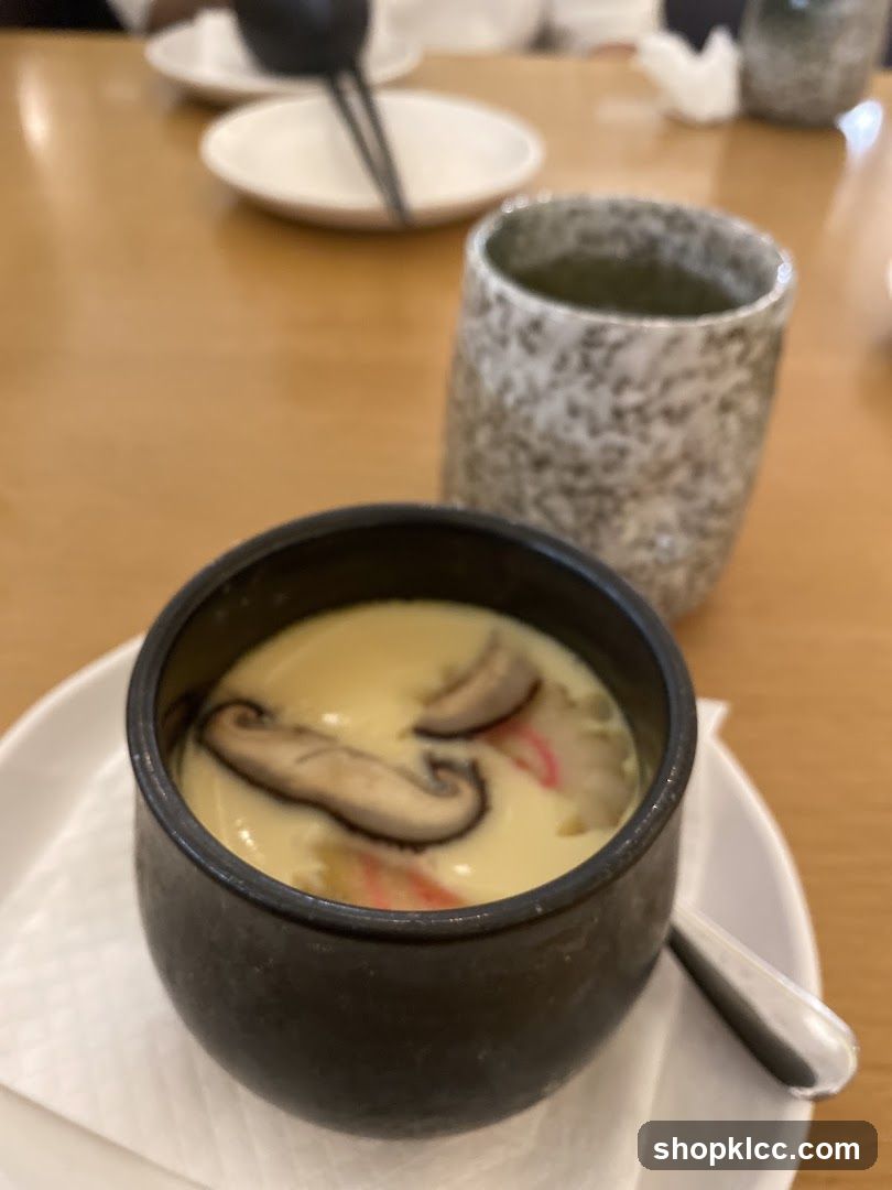 Steamed Custard Dish with Mushrooms