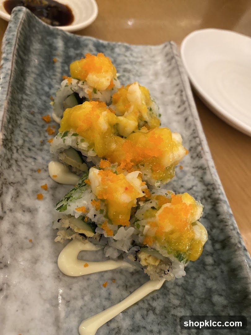 Sushi Roll with Mango and Roe