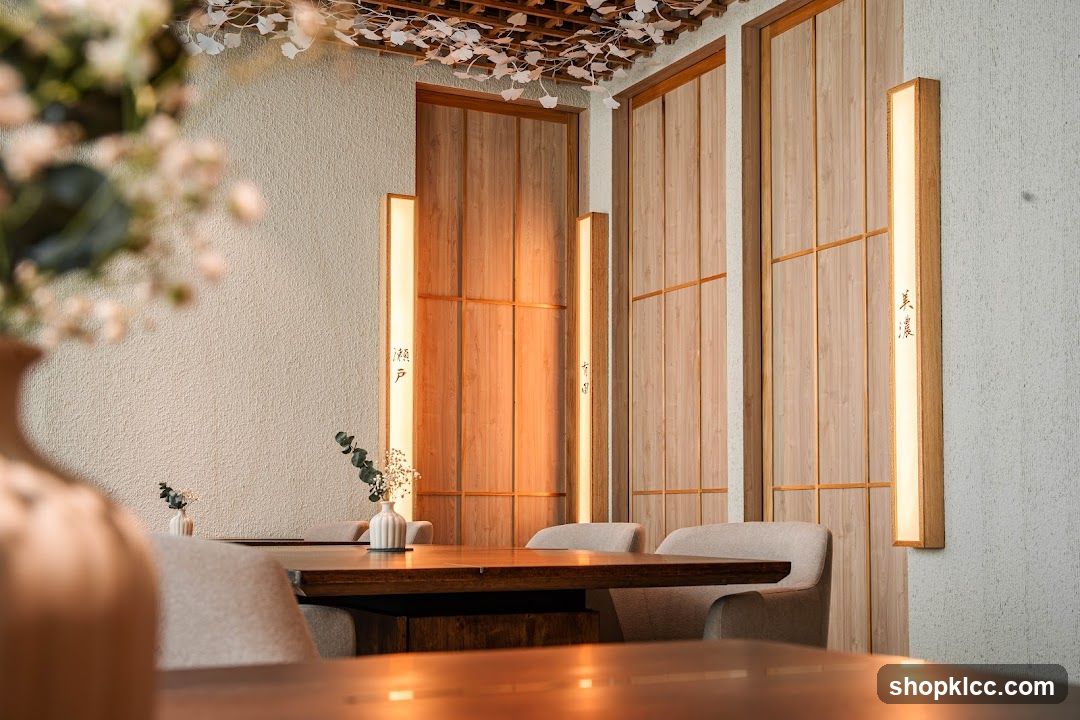 Restaurant Interior with Wooden Accents