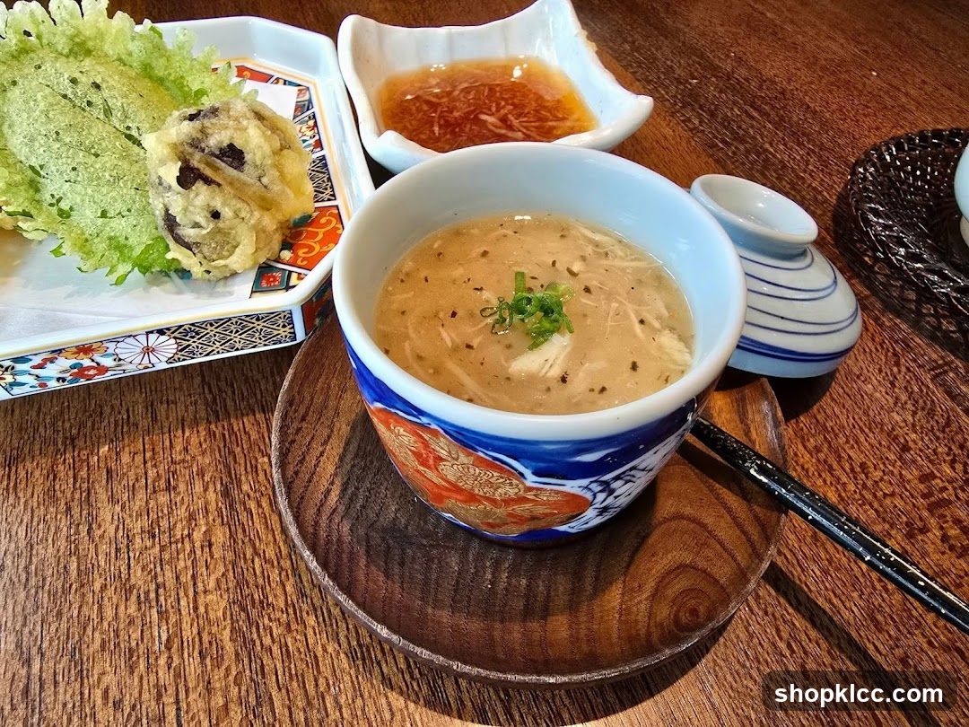 Japanese Meal with Tempura and Soup