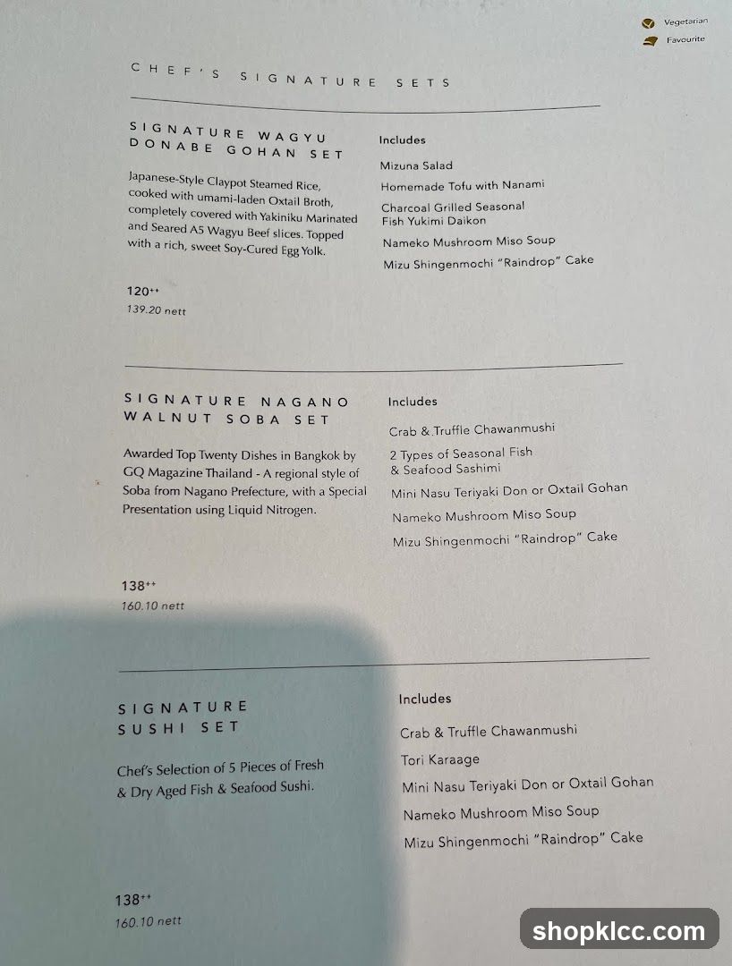 Chef's Signature Sets