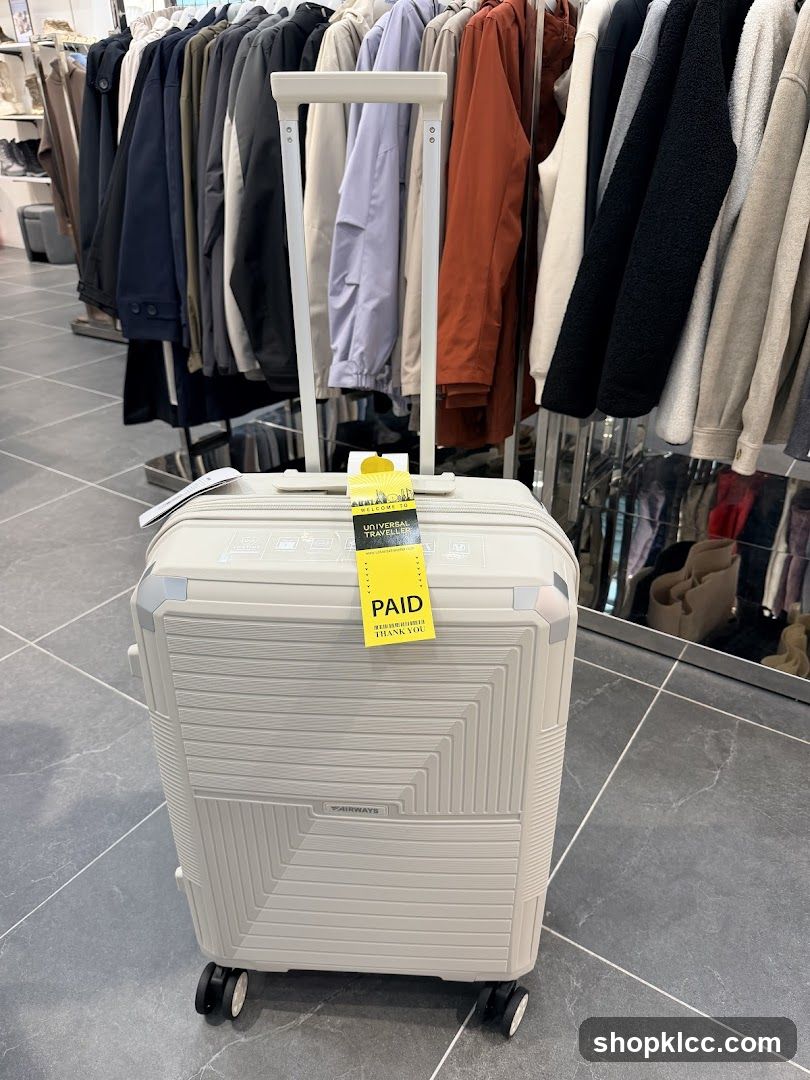 Luggage in a store