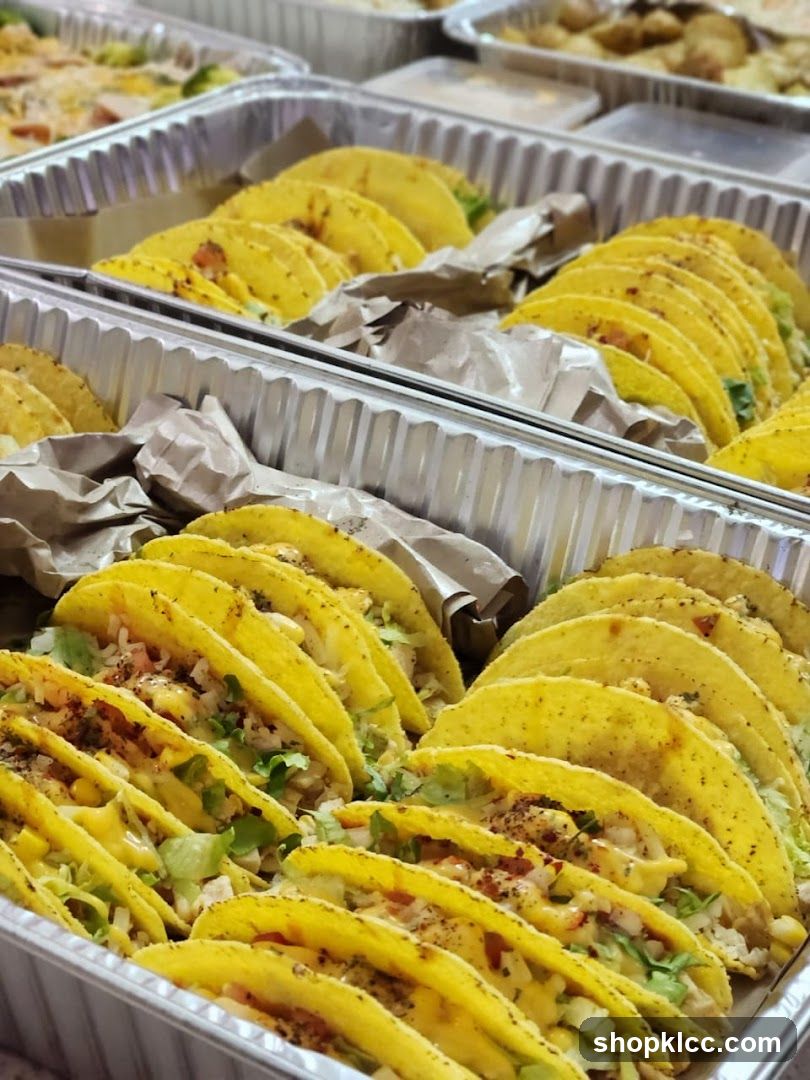 Tacos in aluminum trays