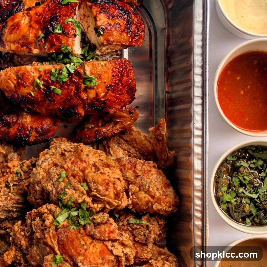 Fried and Roasted Chicken Platter