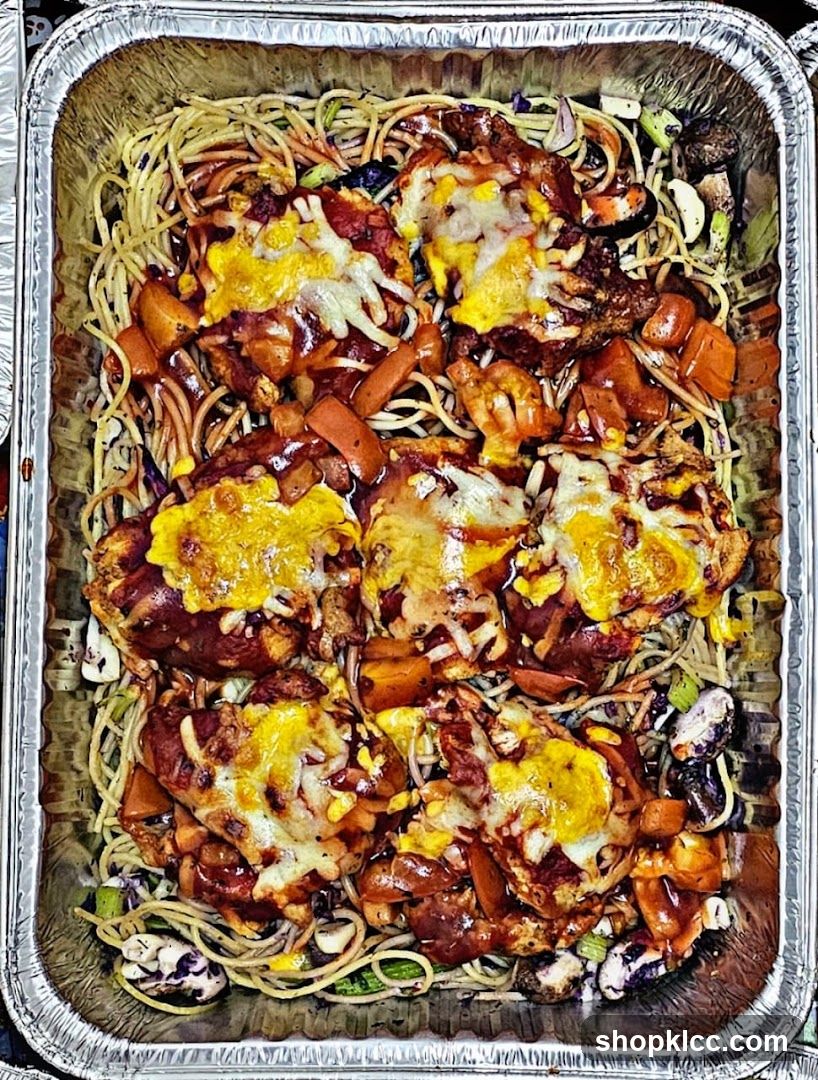 Spaghetti with Chicken and Vegetables