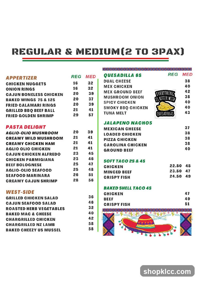 REGULAR & MEDIUM (2 TO 3PAX)