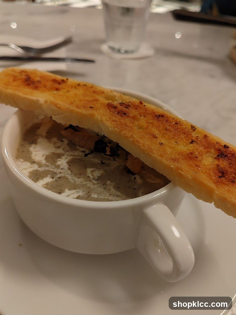 Mushroom Soup with Crouton