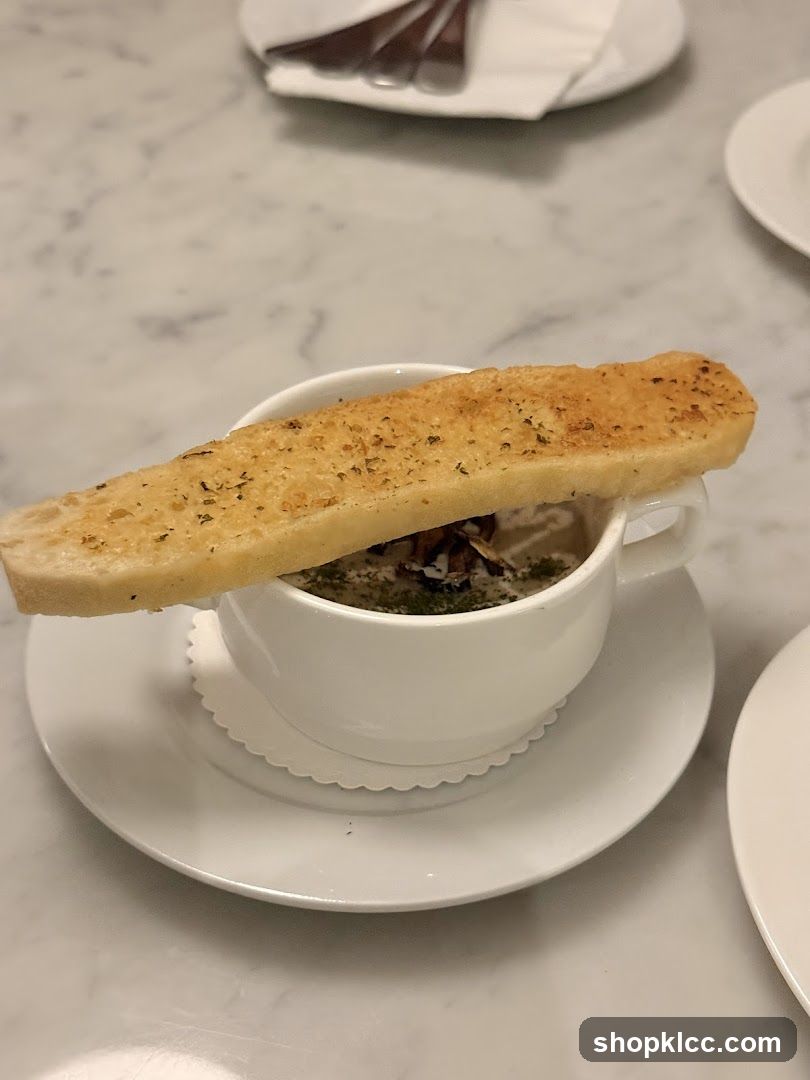 Mushroom Soup with Crouton