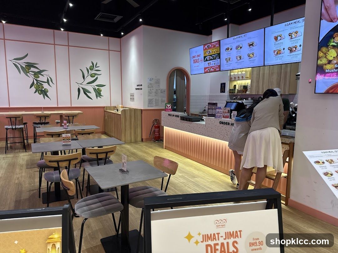 Restaurant Interior with Digital Menus