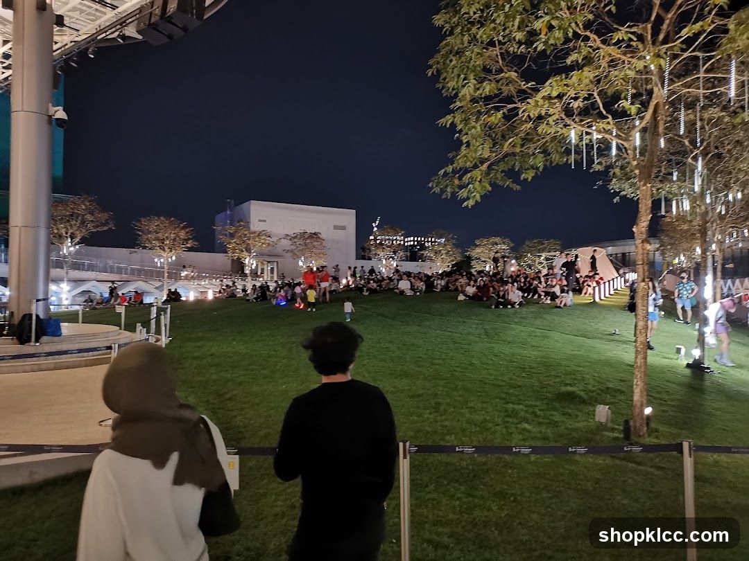Outdoor gathering at night