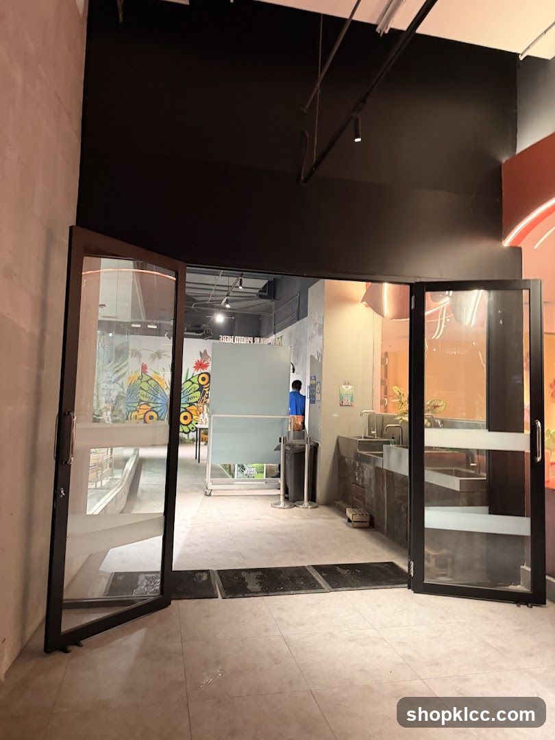 Entrance to an indoor exhibit