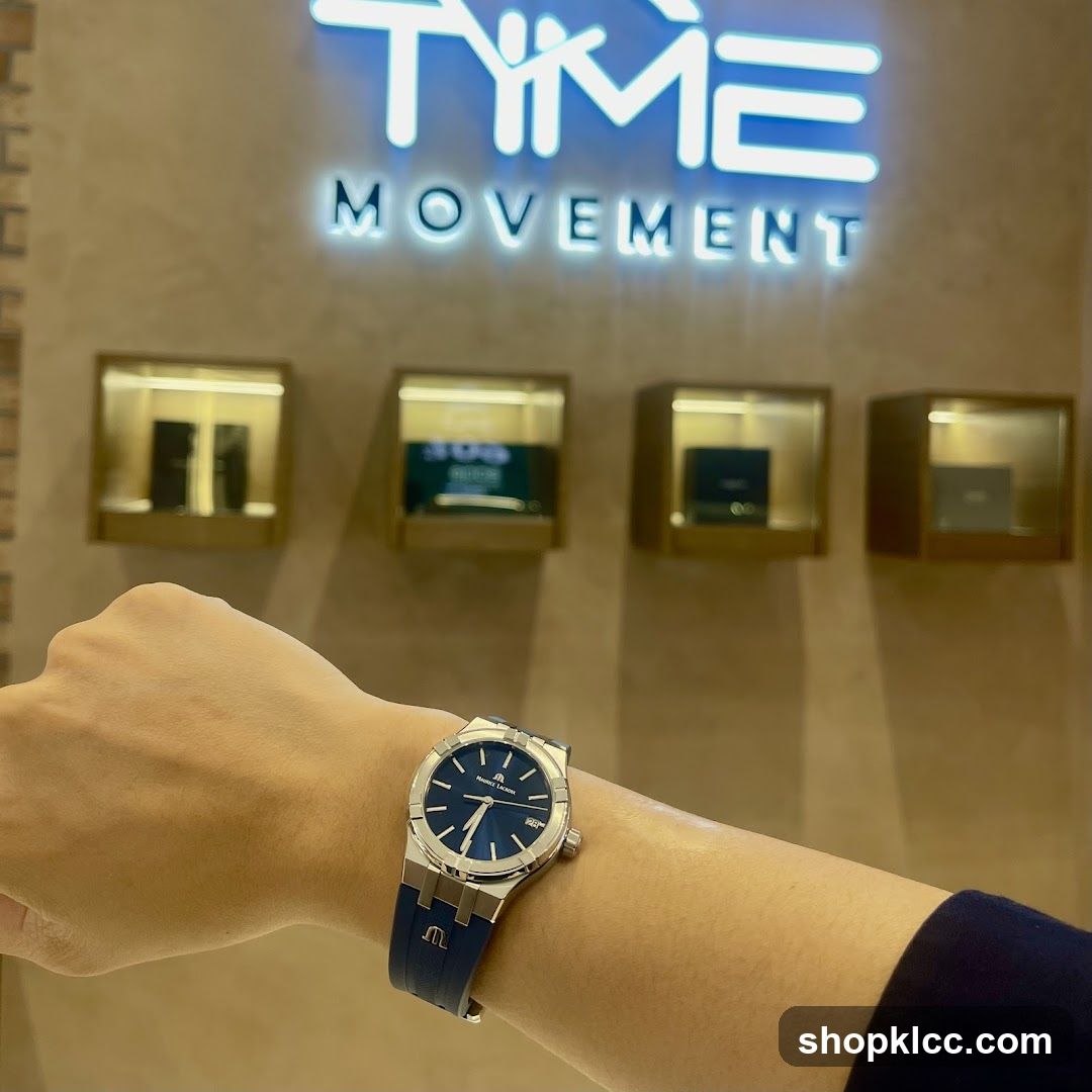 Watch on Wrist with Store Signage