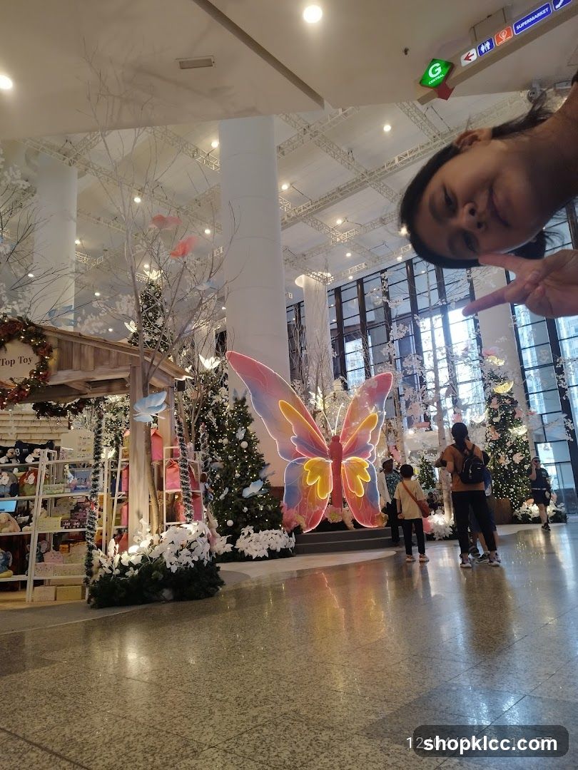 Mall Interior with Butterfly Decoration