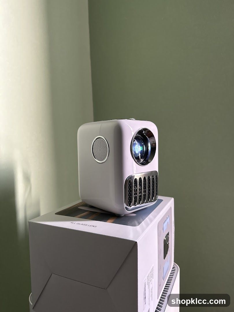 White Projector on Box