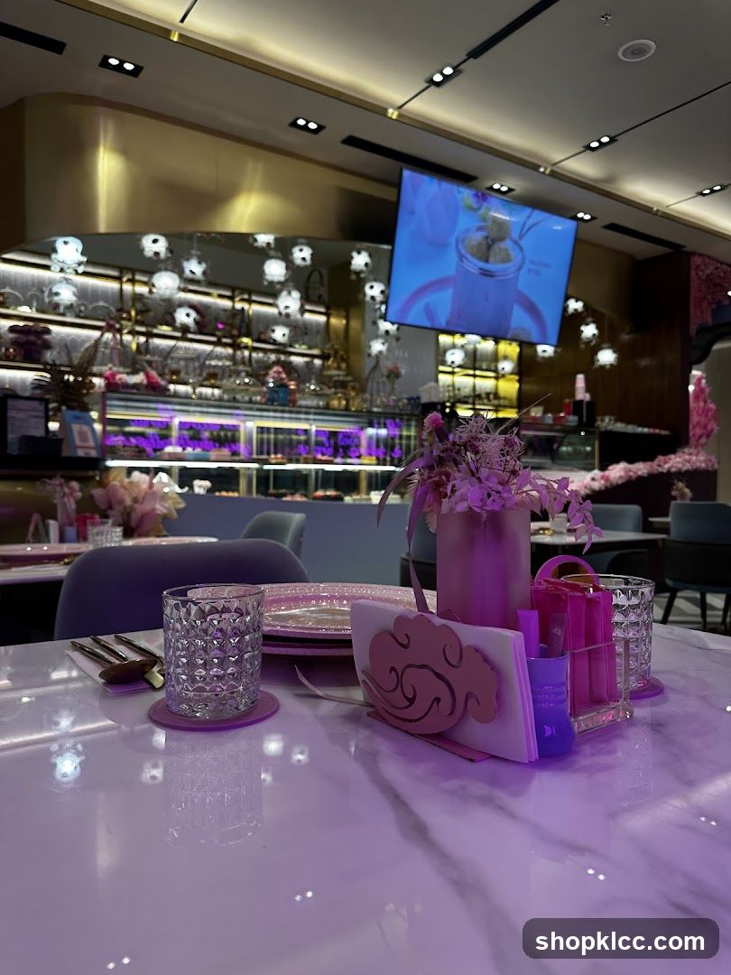 Restaurant Interior with Pink Decor