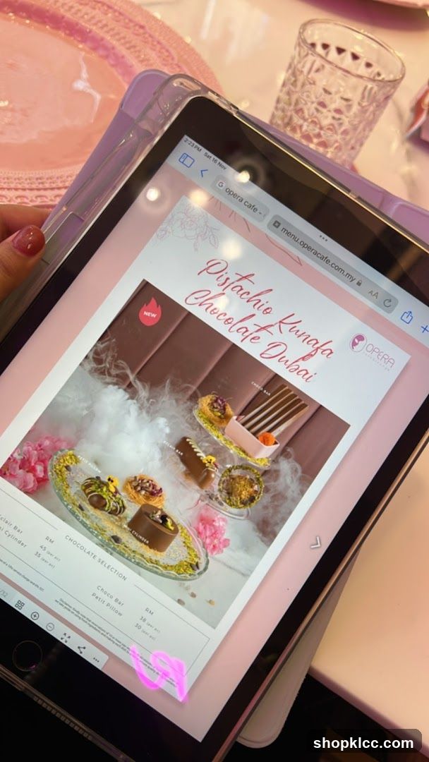Opera Cafe Menu