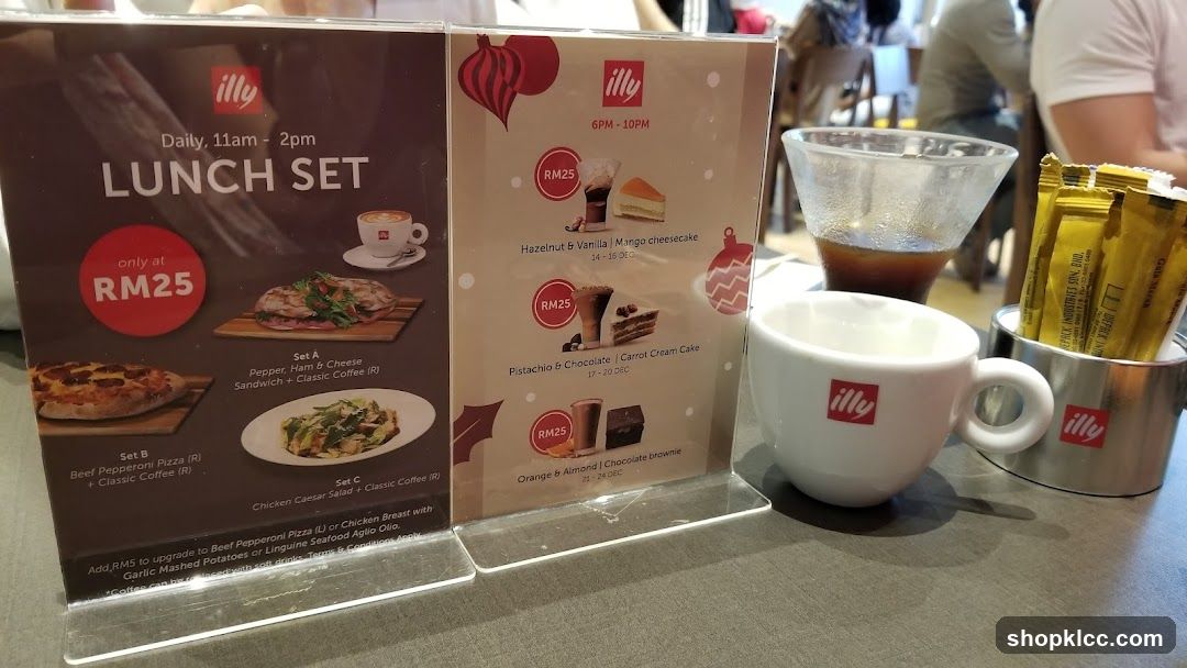 Illy Lunch Set and Desserts