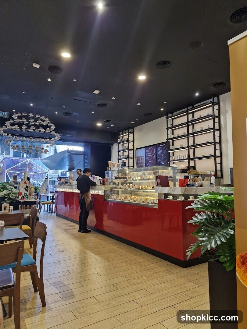Cafe Interior with Display Counter