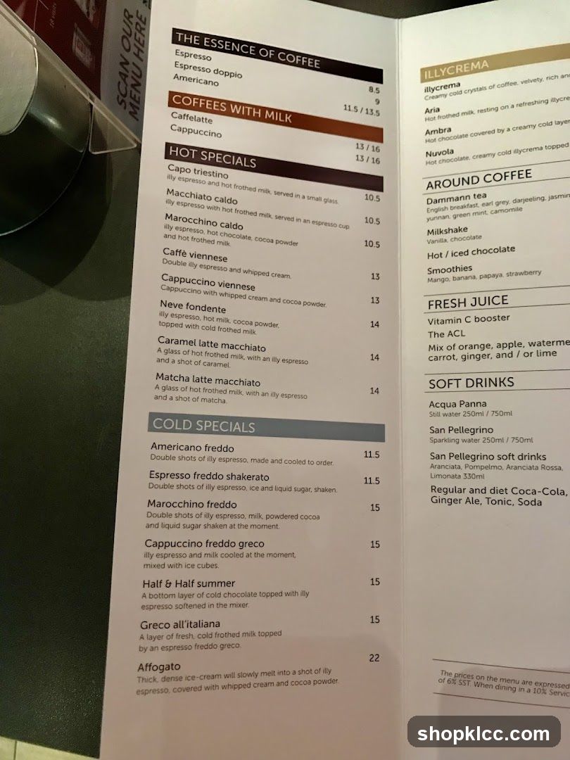 Coffee Menu