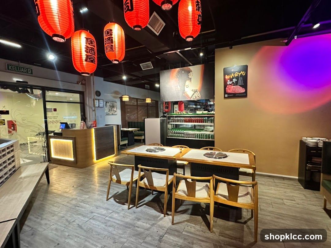 Restaurant Interior with Japanese Lanterns