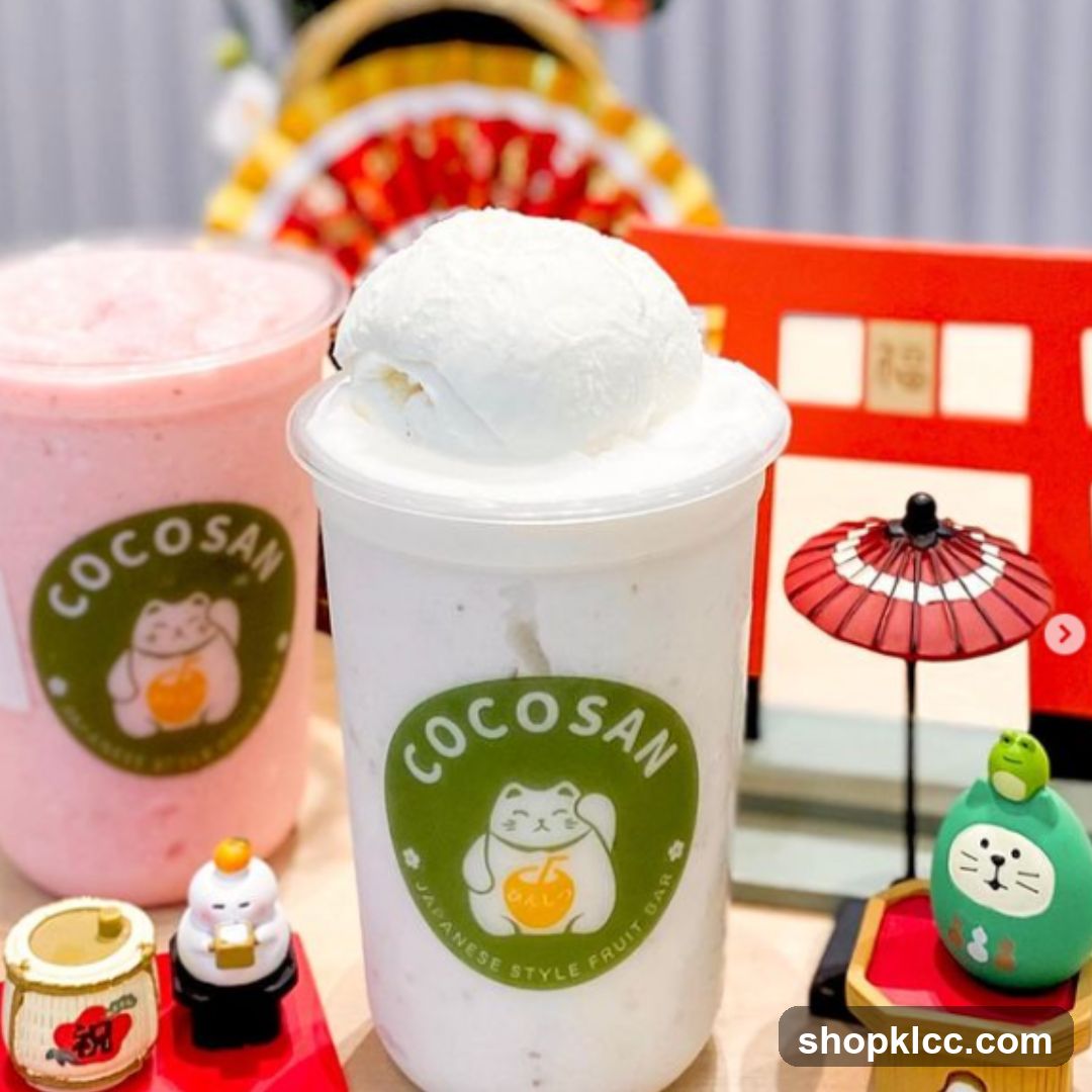 Two fruit drinks with ice cream