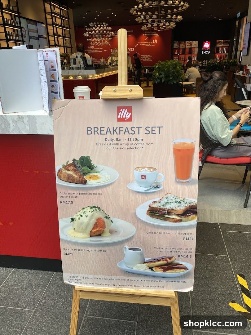 Illy Breakfast Set Menu