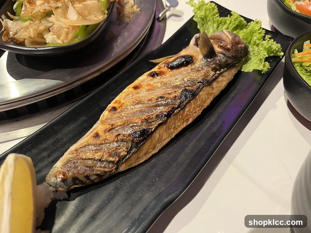 Grilled Fish with Lemon and Salad