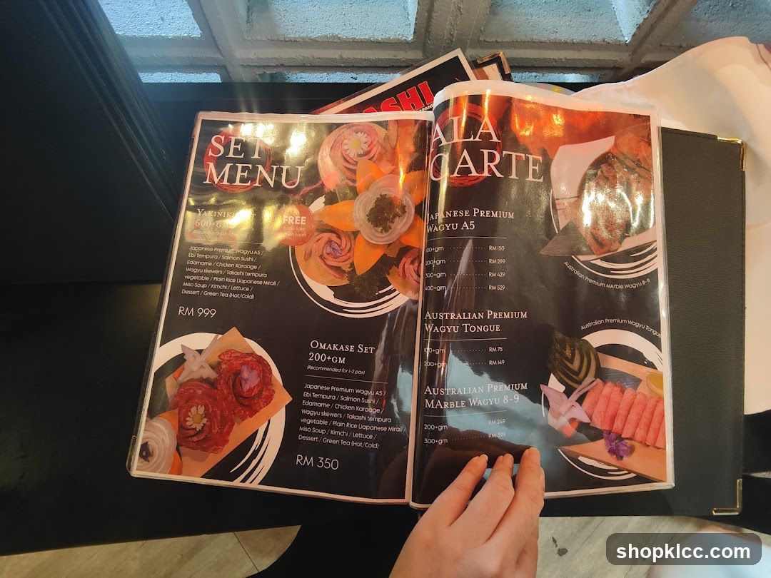 Set Menu and A La Carte