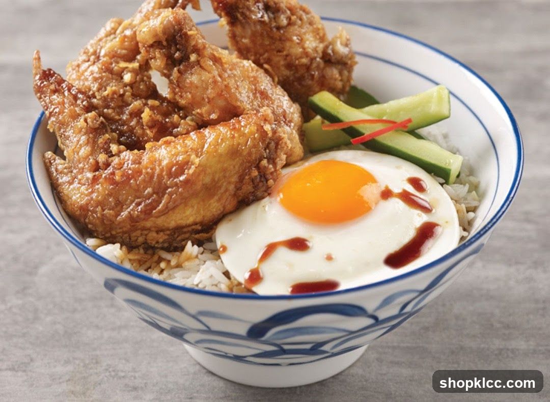 Fried Chicken Wings Rice Bowl