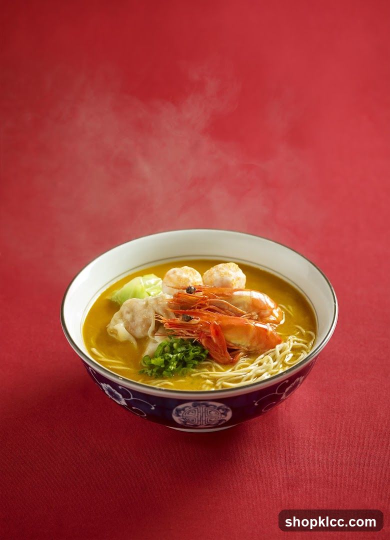 Noodle Soup with Shrimp and Wontons