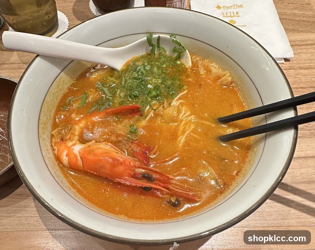 Bowl of Laksa with Shrimp