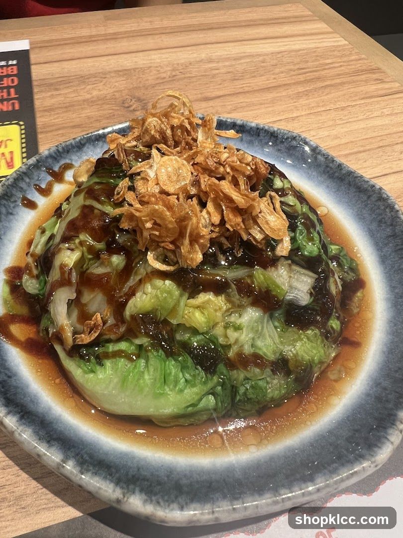 Lettuce Salad with Crispy Onions