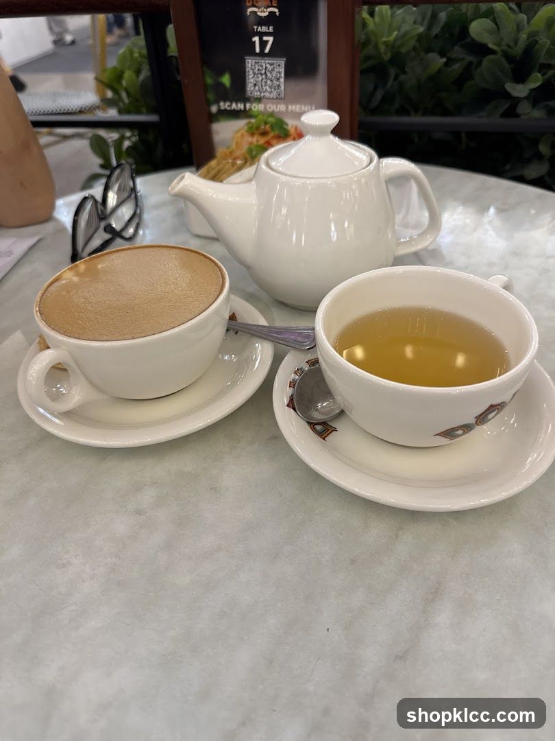 Table Setting with Coffee and Tea