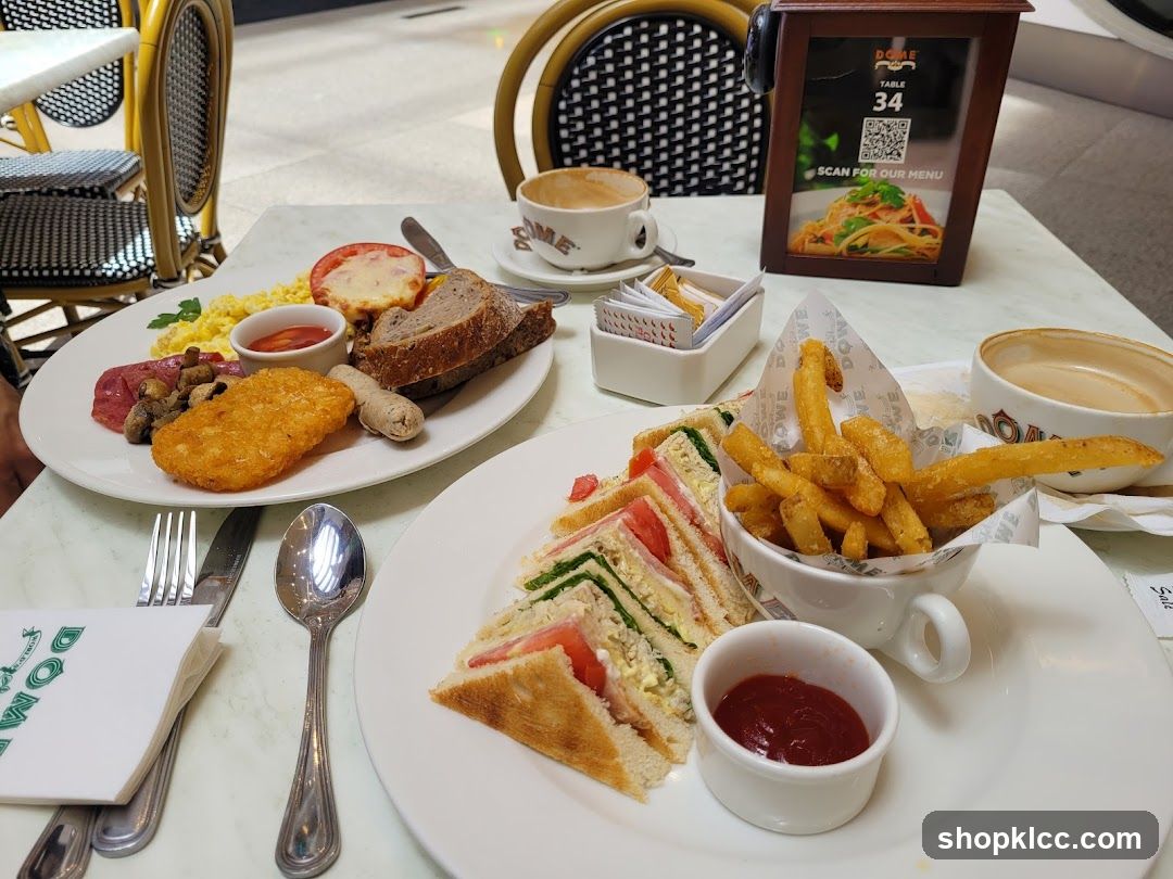 Cafe Table with Food