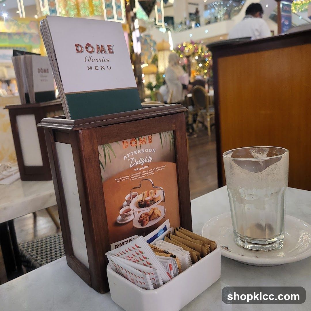 Dome Classics Menu and Afternoon Delights