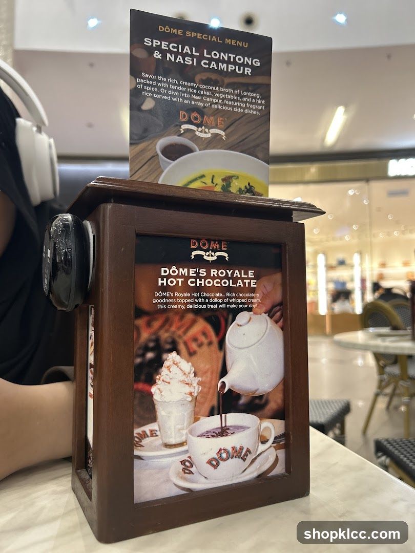 Dome Special Menu Display