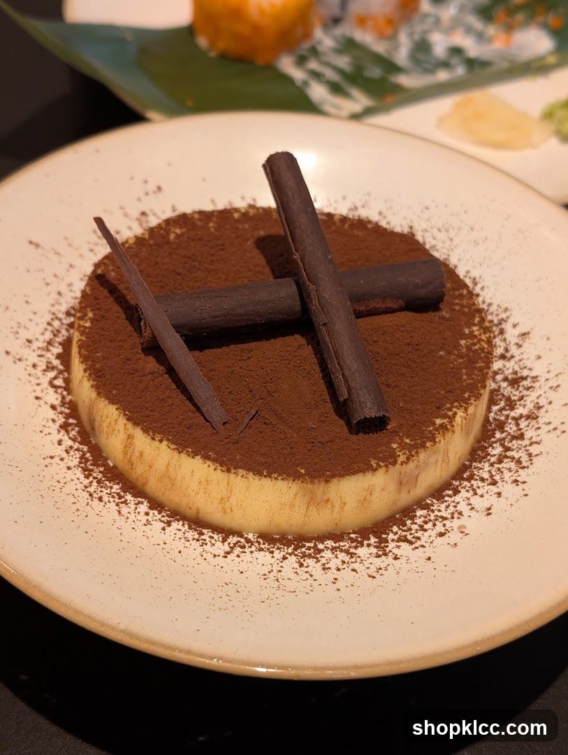 Dessert with Chocolate and Cocoa Powder