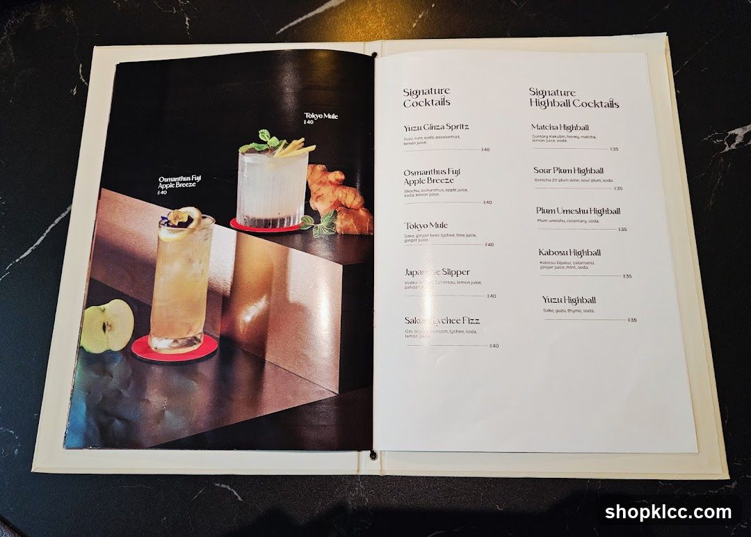 Signature Cocktails and Highballs