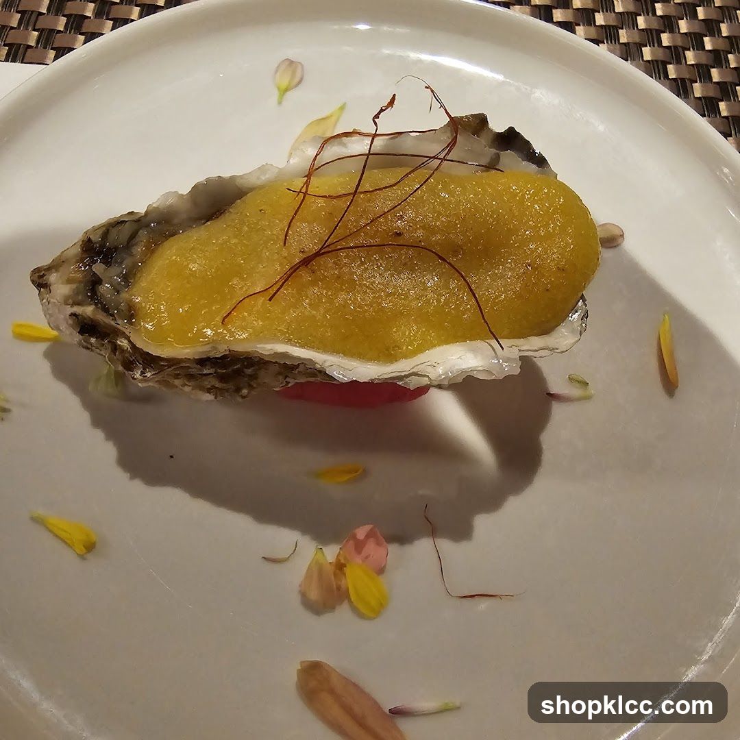 Oyster with Yellow Topping