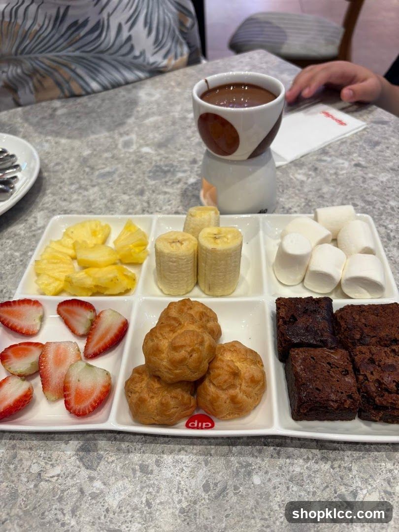 Dessert Platter with Chocolate Fondue