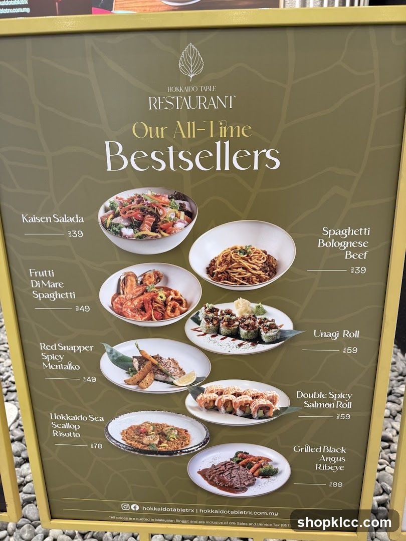 Hokkaido Table Restaurant All-Time Bestsellers
