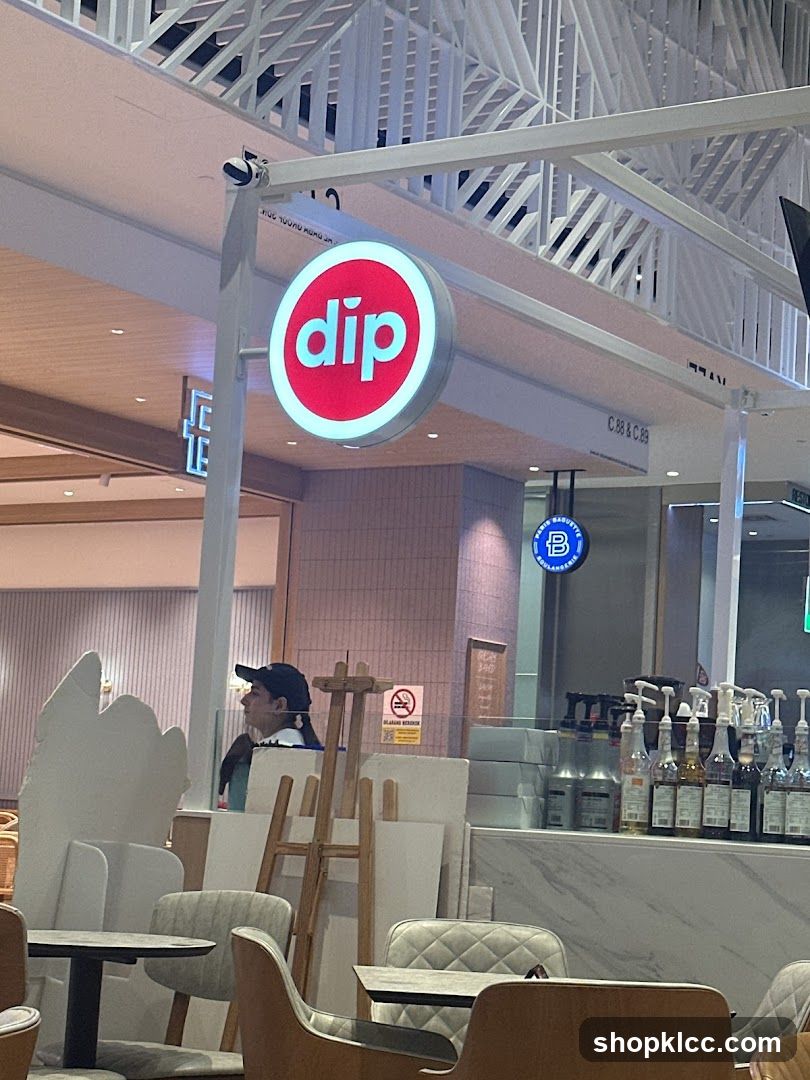 Cafe Interior with "dip" Signage