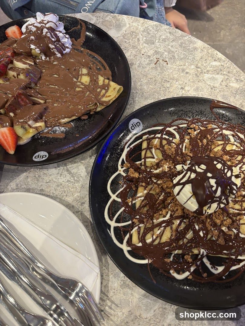 Desserts with Chocolate Drizzle